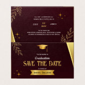 Carte de sauvegarde de date de remise des diplômes (Outside Unfolded)