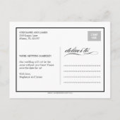 Carte de sauvegarde de date de script magnifique (Dos)