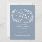 Carte de sauvegarde de date de style floral de cam (Devant)