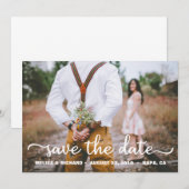 Carte de sauvegarde de date de style rustique avec (Devant / Derrière)