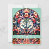 Carte de sauvegarde de date de teinte Mucha Style (Devant)