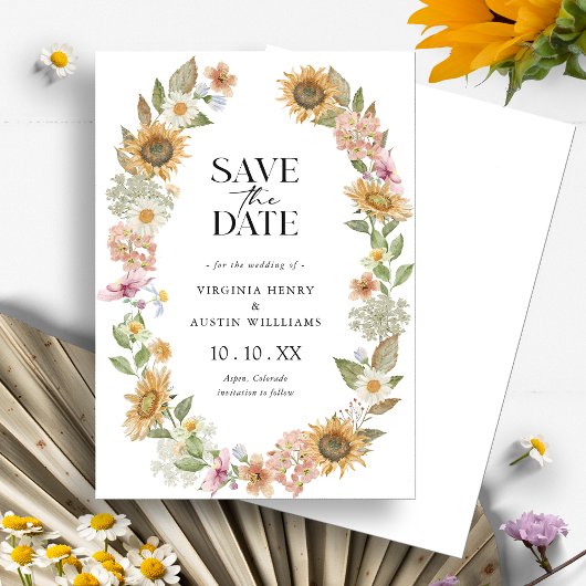 Carte de sauvegarde de date de tournesol