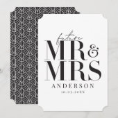 Carte de sauvegarde de date de typographie graphiq (Devant / Derrière)