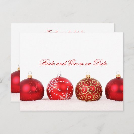 Carte de sauvegarde de date de vacances d'hiver él (Devant / Derrière)