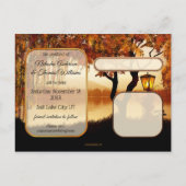 Carte de sauvegarde de date de vue de lac d'arbre (Dos)