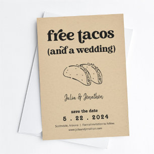 Carte de sauvegarde de date drôle de tacos gratuit