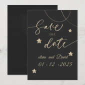 Carte de sauvegarde de date élégante de style tabl (Devant / Derrière)