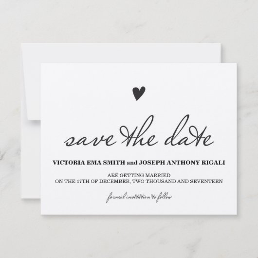 Carte de sauvegarde de date en papier Kraft (Devant)