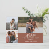 Carte de sauvegarde de date en terre cuite rouille (Debout devant)