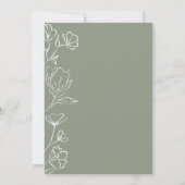Carte de sauvegarde de date Fleurs blanches Sage v (Dos)