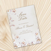 Carte de sauvegarde de date florale Boho