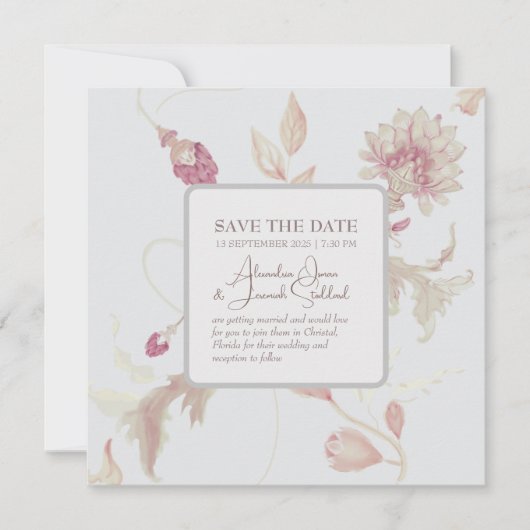 Carte de sauvegarde de date Incantation à plat (Devant)