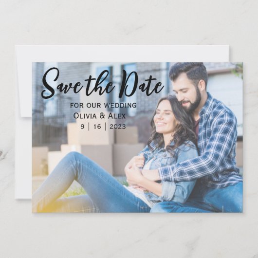 Carte de sauvegarde de date informelle à plat (Devant)