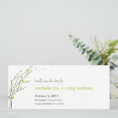 Carte de sauvegarde de date - Lime Branches en fle (Debout devant)