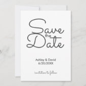 Carte de sauvegarde de date manuscrite rustique mi (Devant)