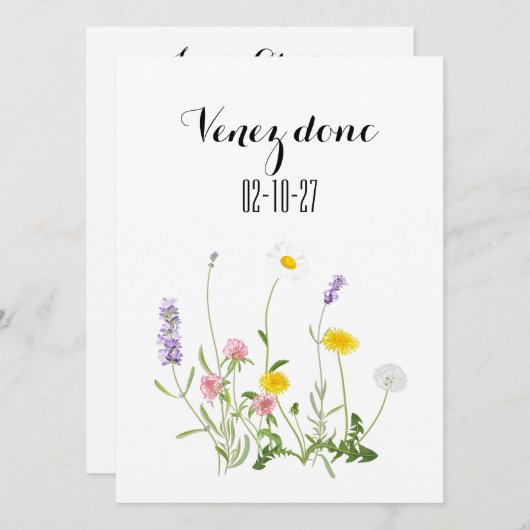 Carte de sauvegarde de date, mariage rustique, mar (Devant / Derrière)