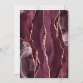 Carte de sauvegarde de date moderne agate bordeaux (Dos)