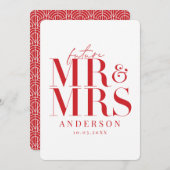 Carte de sauvegarde de date moderne avec typograph (Devant / Derrière)