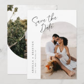 Carte de sauvegarde de date moderne et simple (Devant / Derrière)