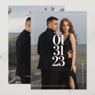 Carte de sauvegarde de date moderne et simple avec