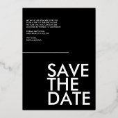 Carte de sauvegarde de date moderne et simple en f (Verso)