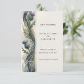 Carte de sauvegarde de date Navy Thistle (Debout devant)