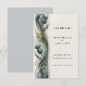 Carte de sauvegarde de date Navy Thistle (Devant / Derrière)