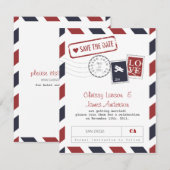 Carte de sauvegarde de date par avion (Devant / Derrière)