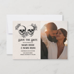 Carte de Sauvegarde de Date Photo Gothique Hallowe