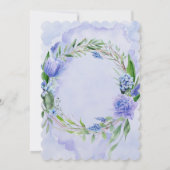 Carte de sauvegarde de date plate florale violette (Dos)