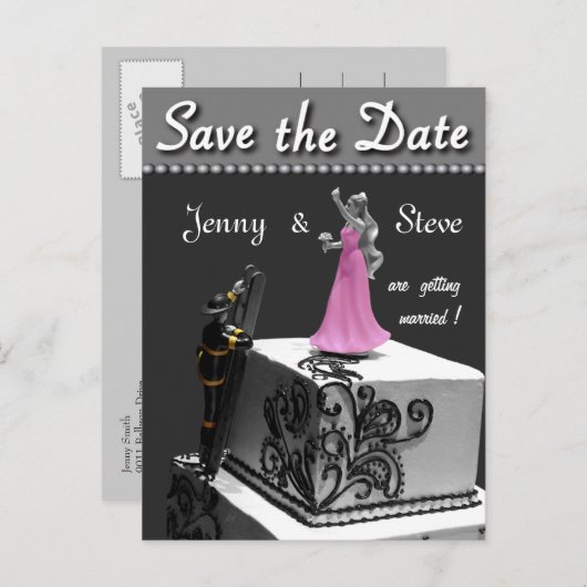 Carte de sauvegarde de date pompier (Devant / Derrière)