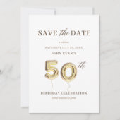 Carte de sauvegarde de date pour 50e anniversaire (Devant)