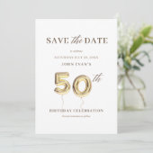 Carte de sauvegarde de date pour 50e anniversaire (Debout devant)