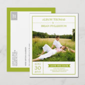 Carte de sauvegarde de date pour couple moderne (Devant / Derrière)