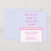 Carte de sauvegarde de date pour enseignant de pri (Devant / Derrière)