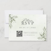 Carte de sauvegarde de date QR Code Modern Sage Gr (Devant)