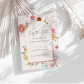 Carte de sauvegarde de date Rose Gold Fleurs de Pr