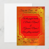 Carte de sauvegarde de date rouge et jaune | Tradi (Devant / Derrière)