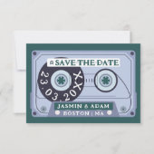 Carte de sauvegarde de date ruban cassette vert ém (Devant)