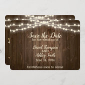 Carte de sauvegarde de date Rustique (Devant / Derrière)