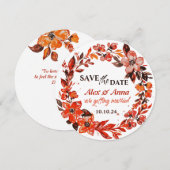 Carte de sauvegarde de date Rustique Floral (Devant / Derrière)