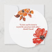 Carte de sauvegarde de date rustique florale (Dos)