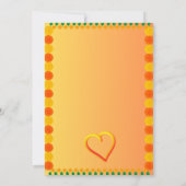 Carte de sauvegarde de date Saffron jaune avec Mar (Dos)