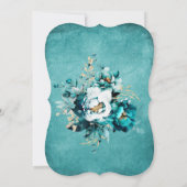 Carte de sauvegarde de date sarcelle et or (Dos)