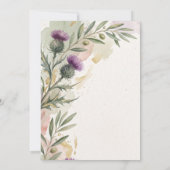 Carte de sauvegarde de date Scottish Thistle Lavan (Dos)