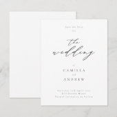 Carte de sauvegarde de date simple et belle (Devant / Derrière)