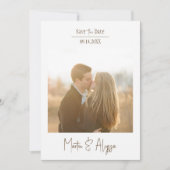 Carte de sauvegarde de date simple et élégante (Devant)