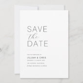 carte de sauvegarde de date simple et minimale (Devant)