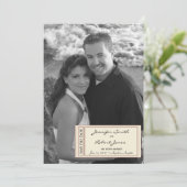 Carte de sauvegarde de date Timeless Ticket (Debout devant)