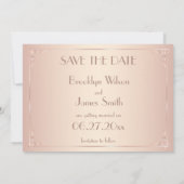 Carte de sauvegarde de date vintage Blush (Dos)